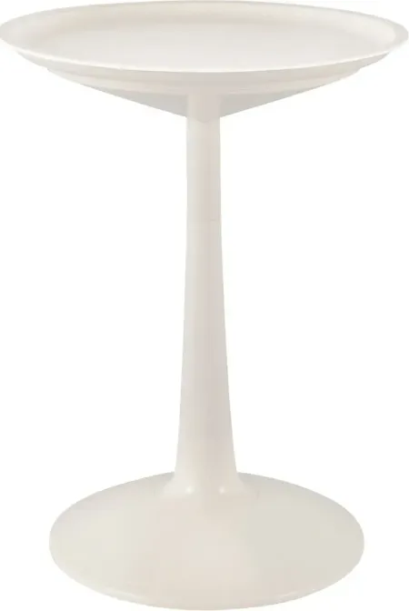 Lagoon Sprout White Adjustable Outdoor Side Table