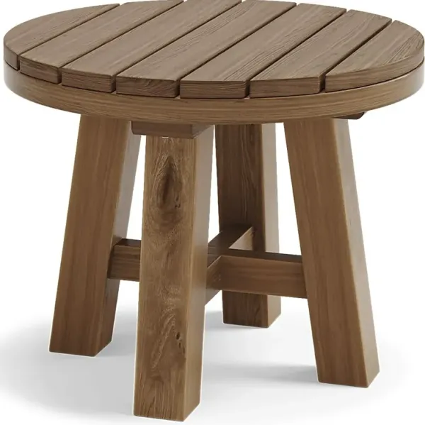Patmos Tan Outdoor End Table