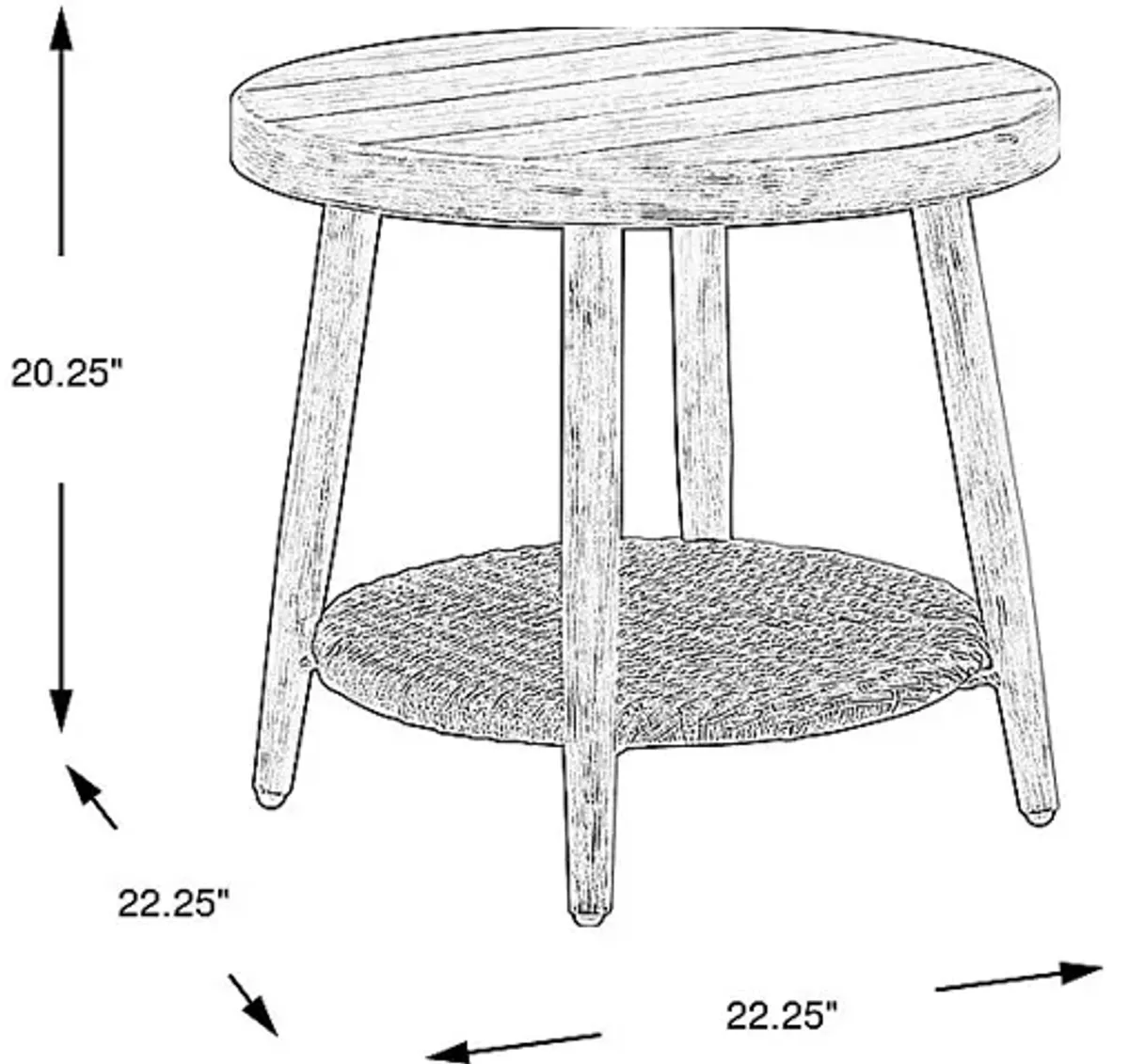 Costa Mesa Natural Outdoor End Table