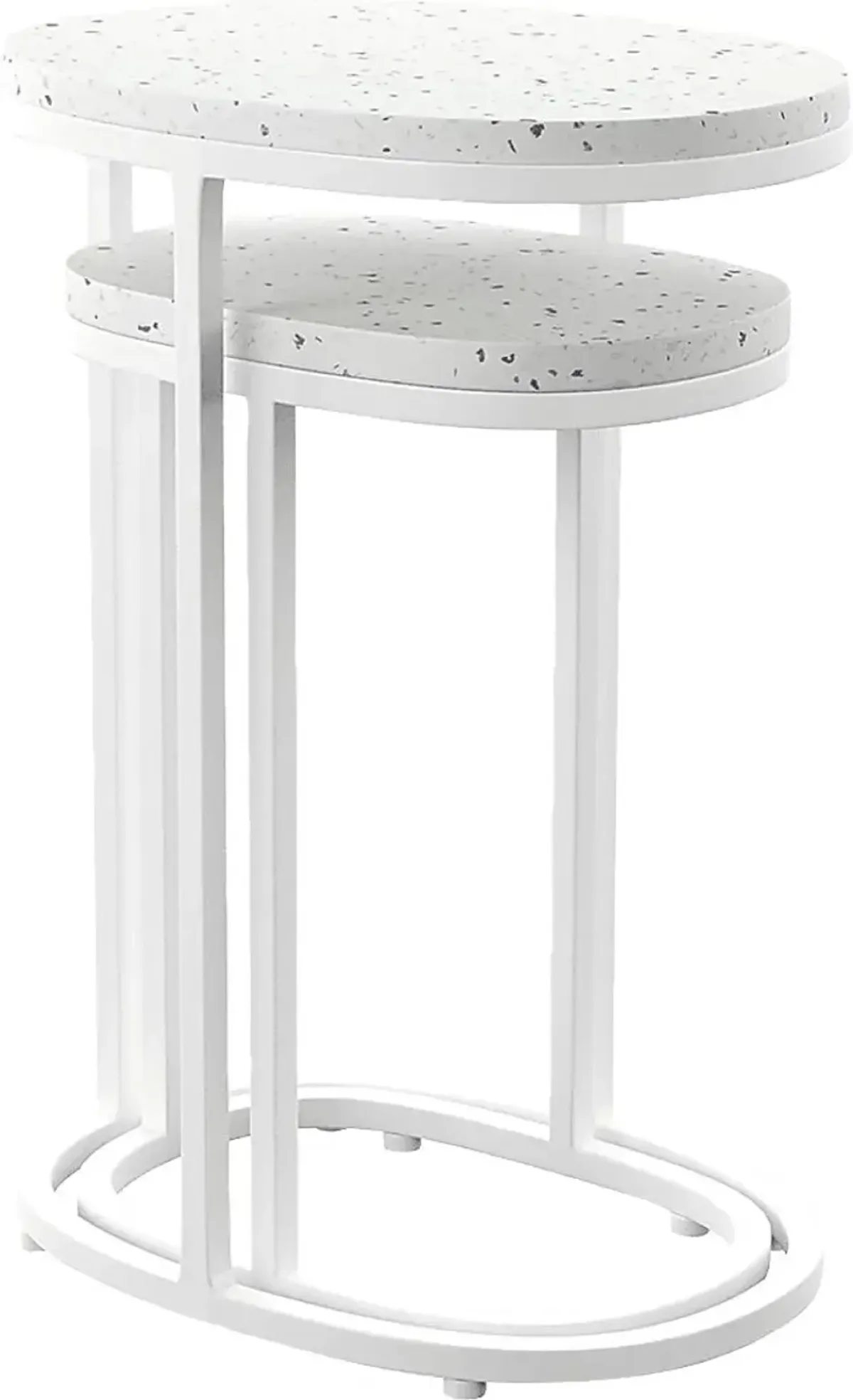 Outdoor Storrington White Nesting Tables Set of 2