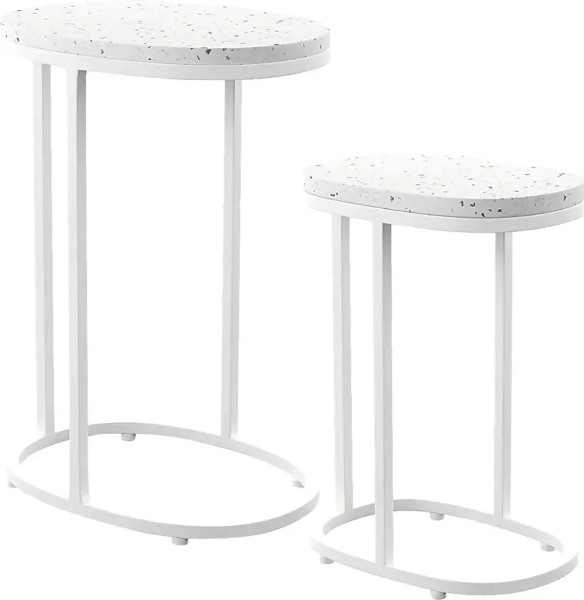 Outdoor Storrington White Nesting Tables Set of 2