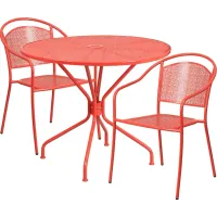 Dockside Coral 3 Pc 35 in. Round Patio Set