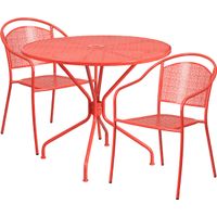 Dockside Coral 3 Pc 35 in. Round Patio Set