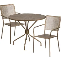 Dockside Gold 3 Pc 35 in. Round Patio Set