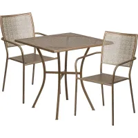 Summer Haven Gold 3 Pc 28 in. Square Patio Set