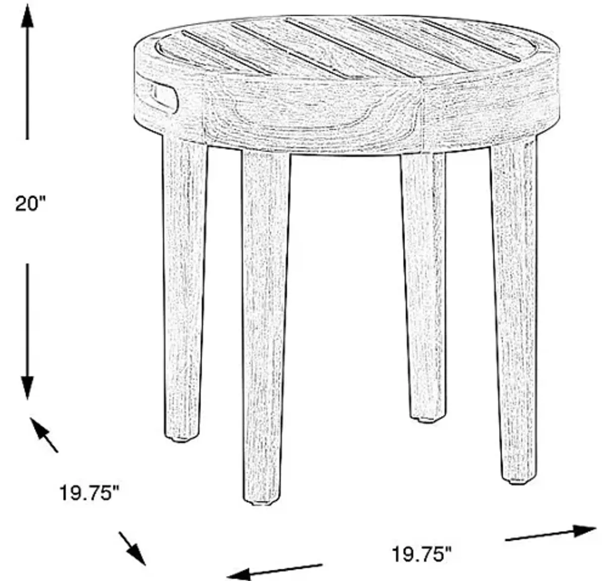 Riva Blonde Outdoor End Table