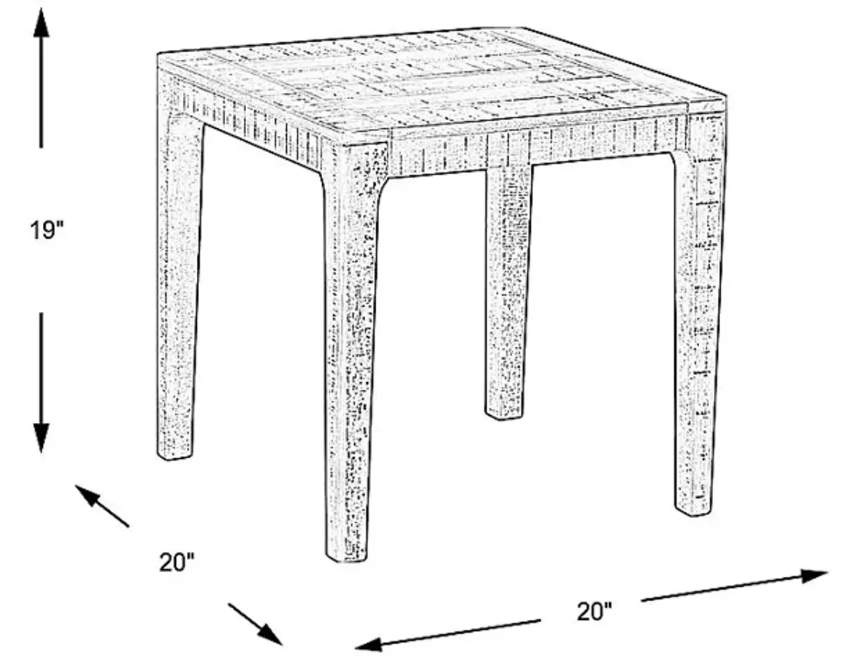 Ridgecrest Natural Outdoor End Table