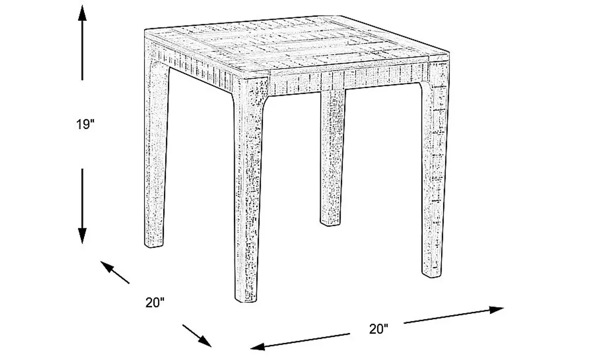 Ridgecrest Natural Outdoor End Table