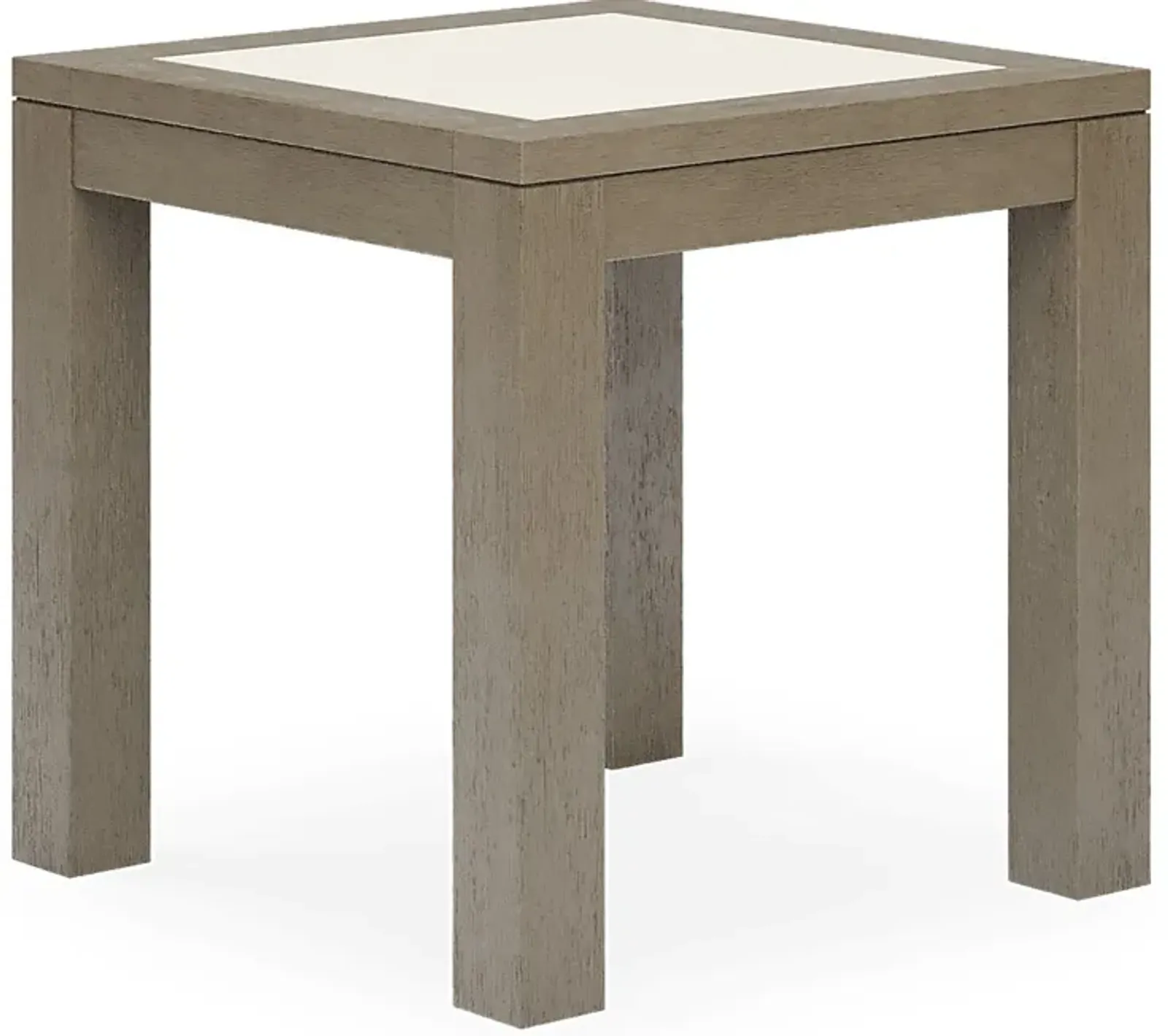 Lake Tahoe Gray Outdoor End Table