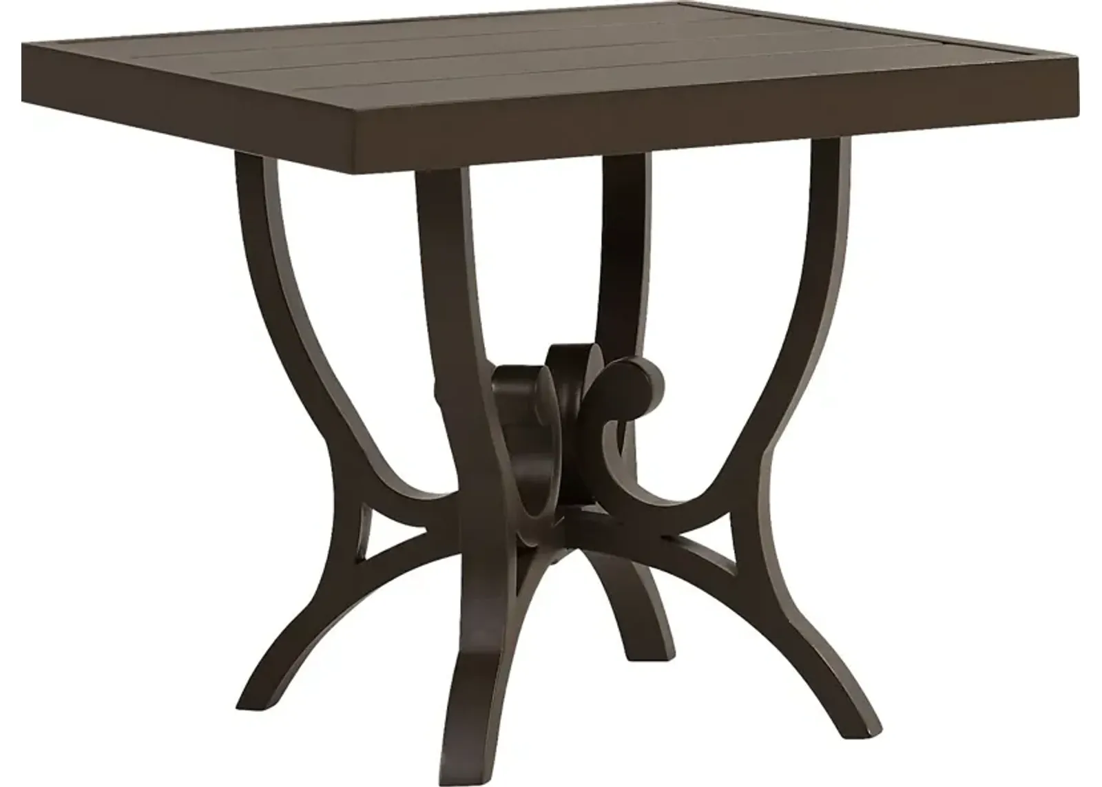 Lake Breeze Aged Bronze Square Outdoor End Table