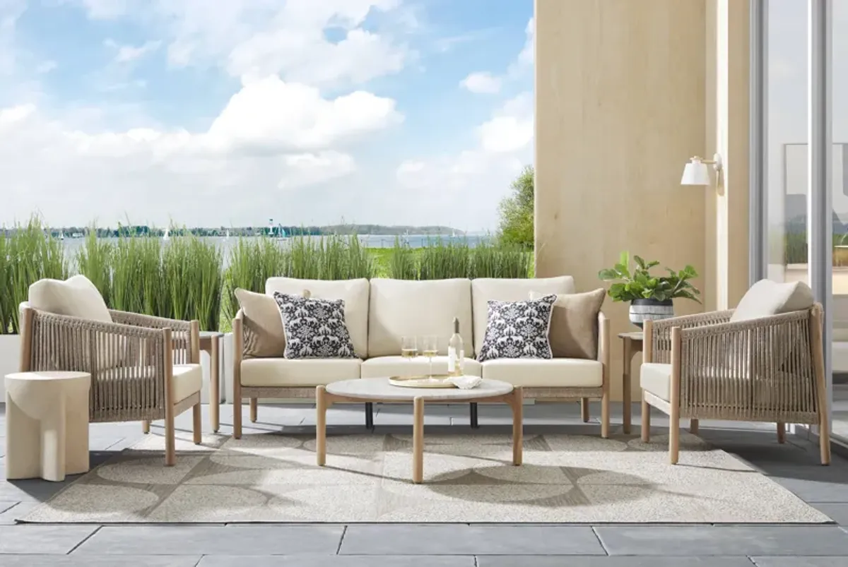 Koda Beige 4 Pc Outdoor Seating Set