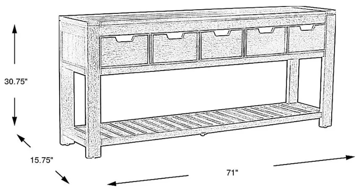 Siesta Key Gray Outdoor Sofa Table