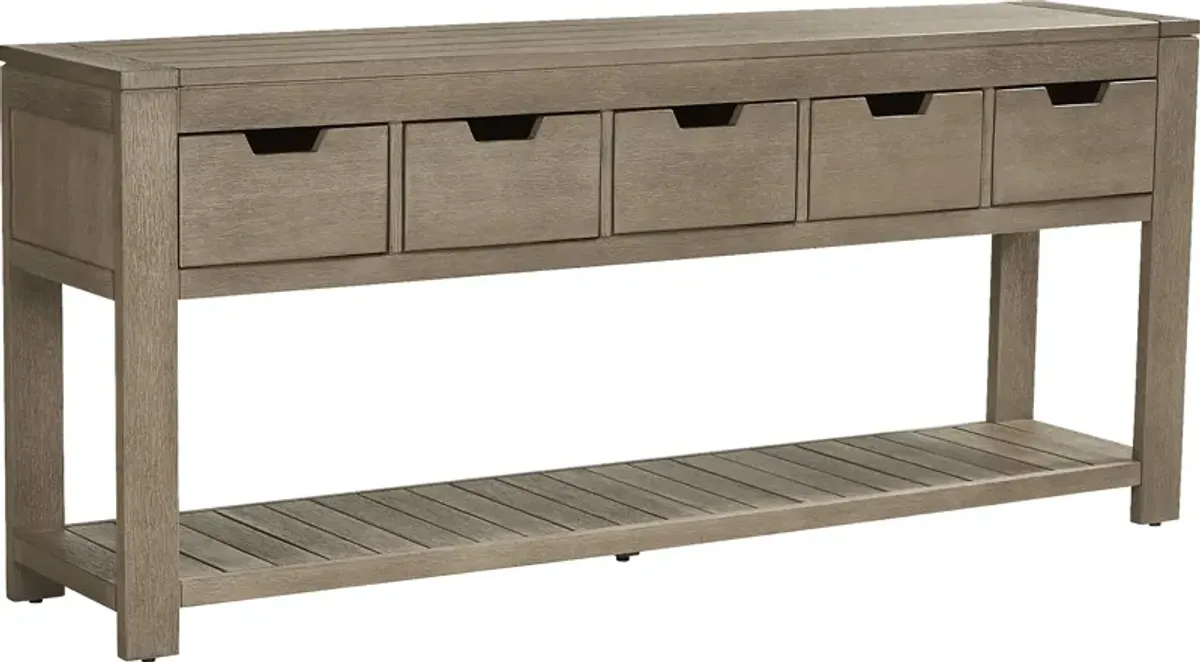 Siesta Key Gray Outdoor Sofa Table