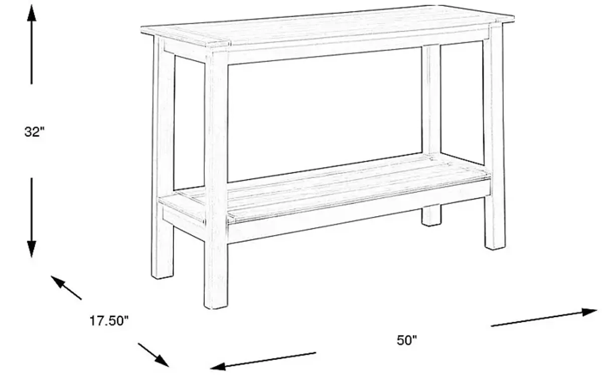 Eastlake White Outdoor Sofa Table