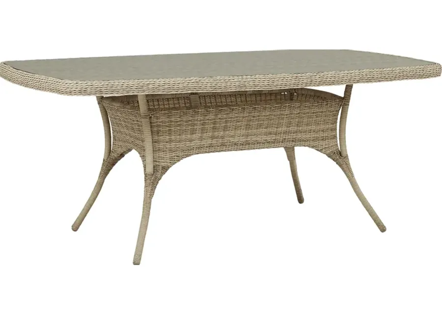 Hamptons Cove Gray 74 in. Rectangle Outdoor Dining Table