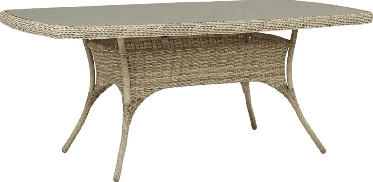 Hamptons Cove Gray 74 in. Rectangle Outdoor Dining Table