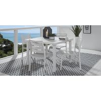 Park Walk White 5 Pc 40 in. Square Outdoor Dining Set