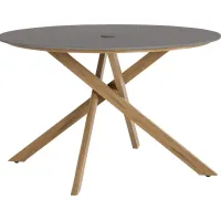 Logen Natural Round Outdoor Dining Table