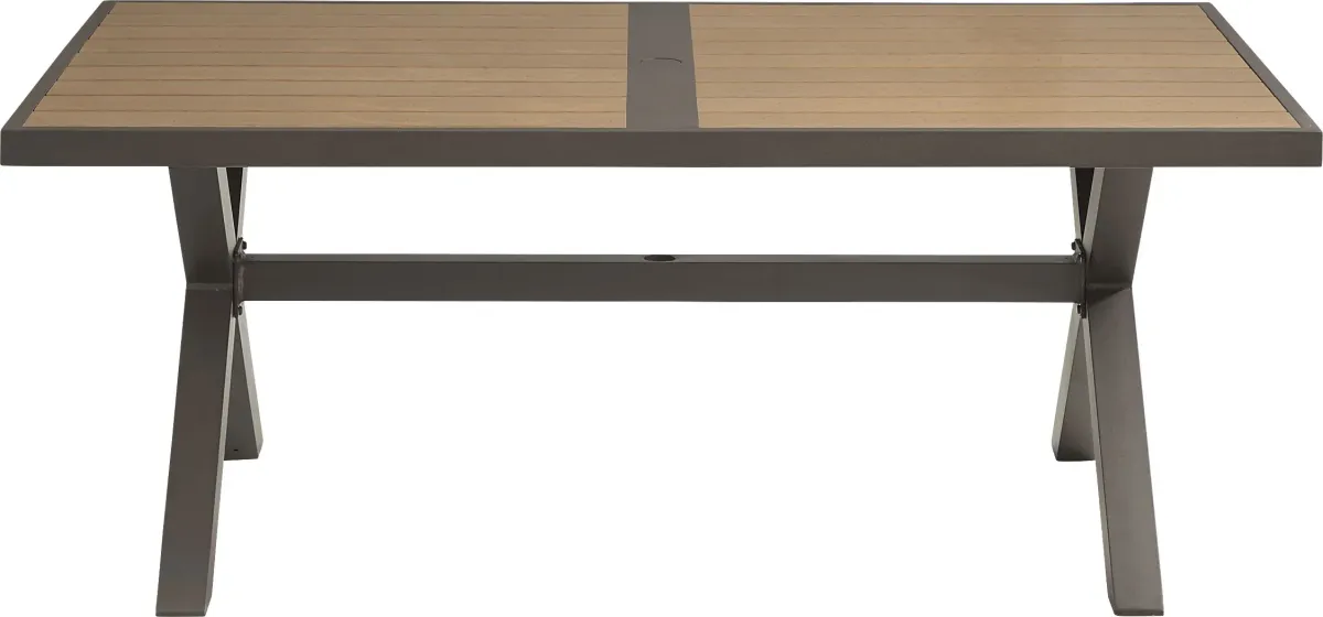 Rialto Brown 71 in. Rectangle Outdoor Dining Table