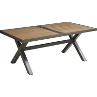 Rialto Brown 71 in. Rectangle Outdoor Dining Table