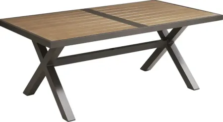 Rialto Brown 71 in. Rectangle Outdoor Dining Table