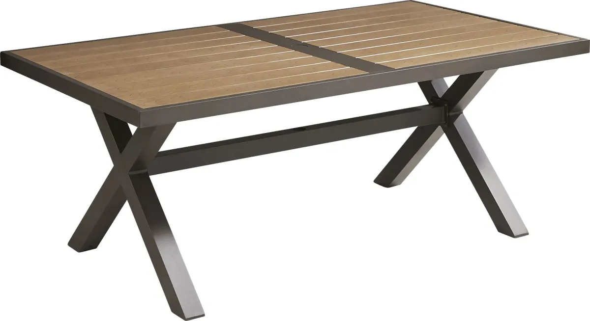 Rialto Brown 71 in. Rectangle Outdoor Dining Table