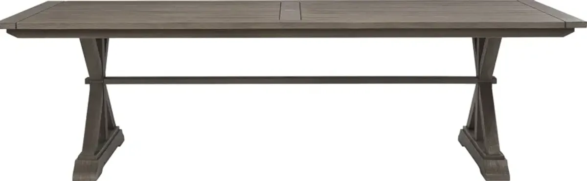 Siesta Key Light Wood 102 in. Rectangle Outdoor Dining Table