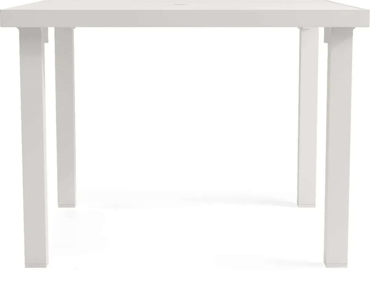Park Walk White 40 in. Square Outdoor Dining Table