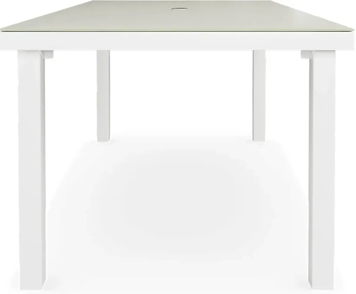 Solana White 70 in. Rectangle Outdoor Dining Table