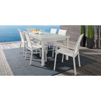 Solana White 70 in. Rectangle Outdoor Dining Table