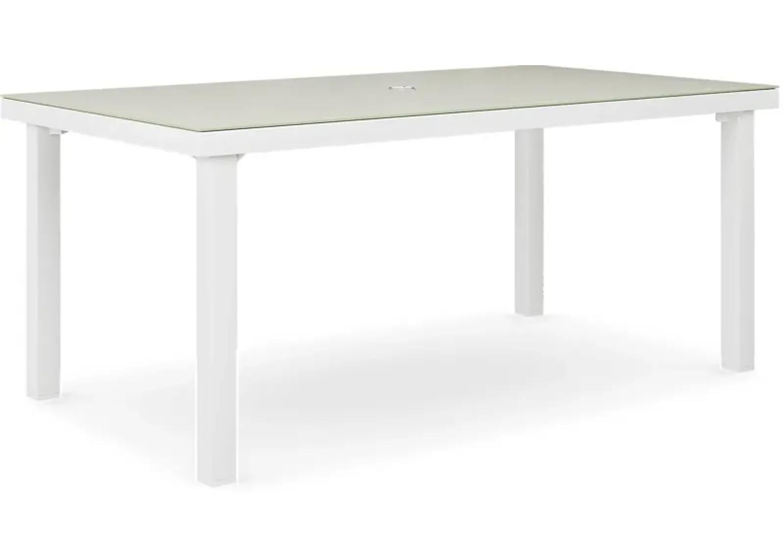 Solana White 70 in. Rectangle Outdoor Dining Table