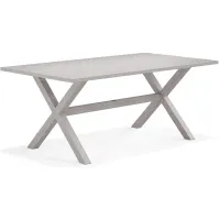 Sun Valley Light Gray 71 in. Rectangle Outdoor Dining Table
