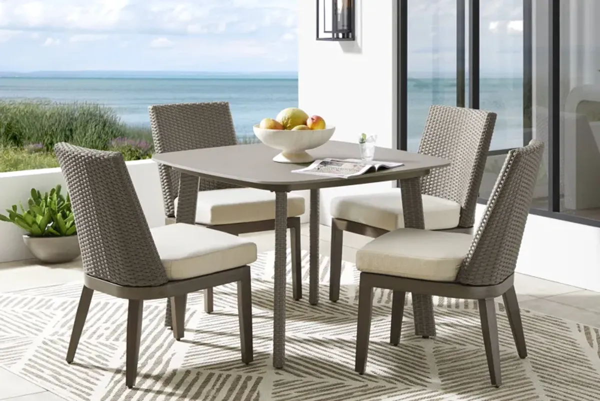 Point Reyes Brown 5 Pc Square Outdoor Dining Set