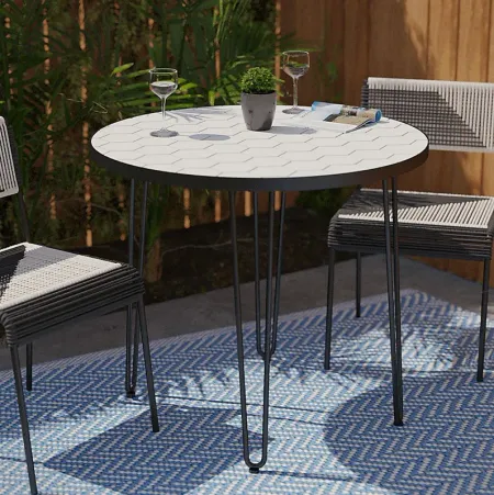 Outdoor Caillouet Black Bistro Table