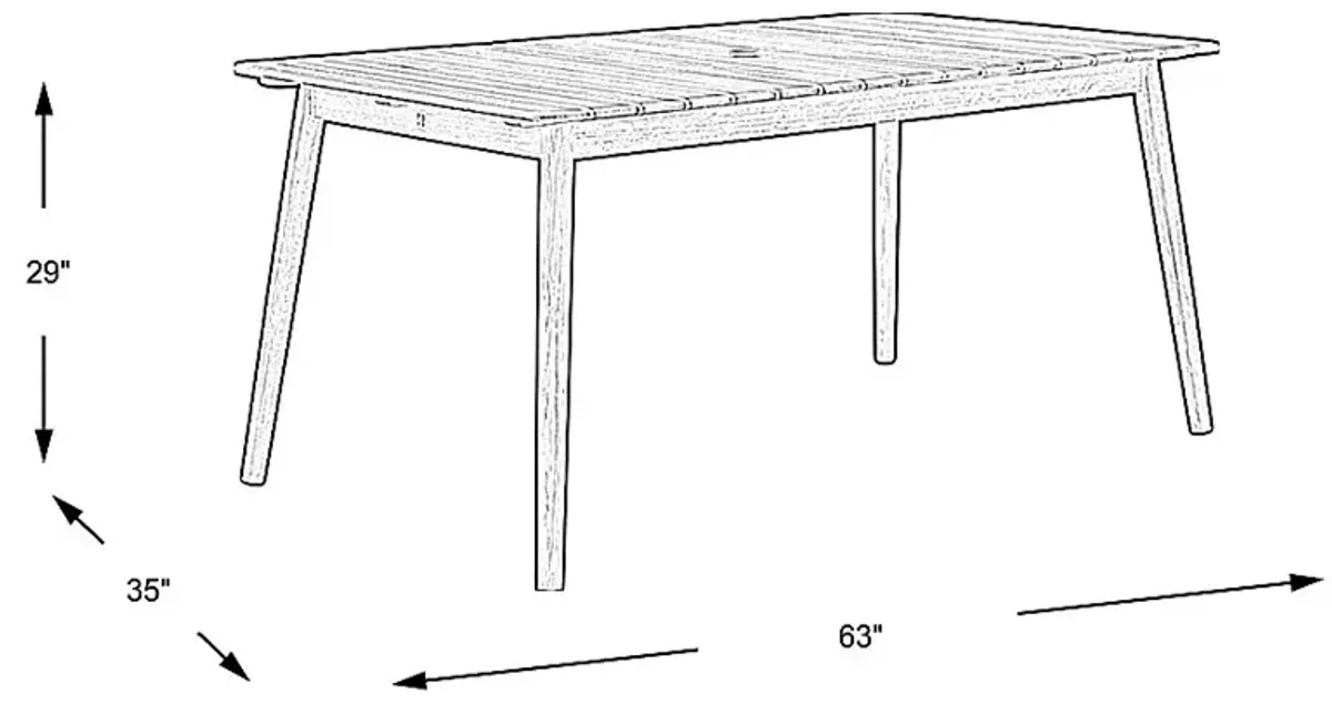 Nassau Rectangle Outdoor Dining Table