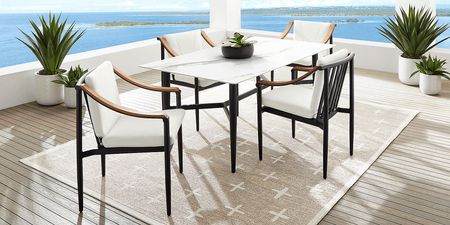 Harlowe Black Rectangle Outdoor Dining Table