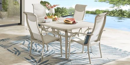 Windy Isle Sand 72 in. Rectangle Outdoor Dining Table