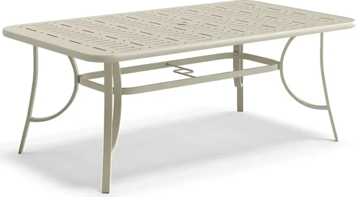 Windy Isle Sand 72 in. Rectangle Outdoor Dining Table