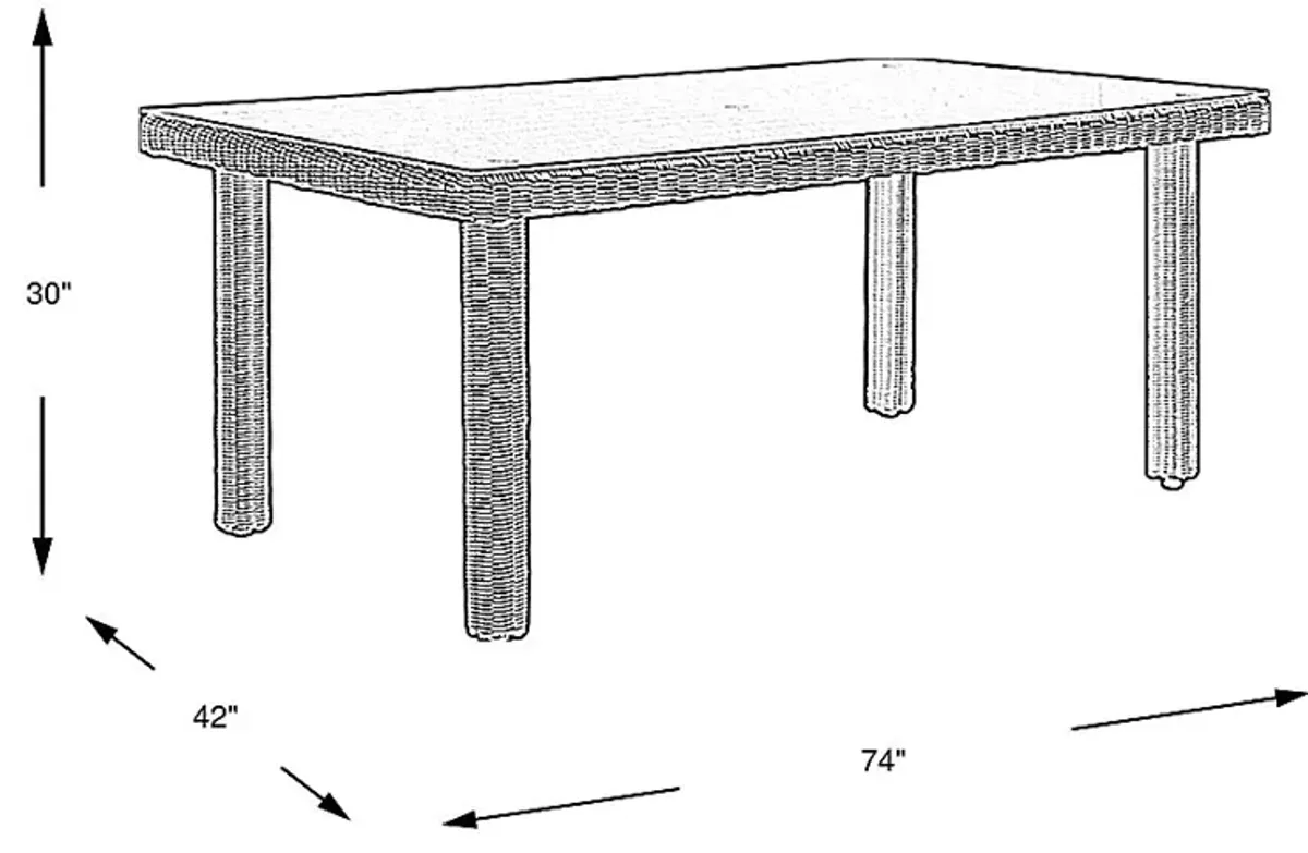 Forest Hills Gray Outdoor Dining Table