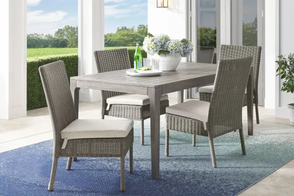 Forest Hills Gray 5 Pc Wood Outdoor Dining Set