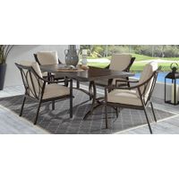 Manchester Hill Antique Bronze 5 Pc Rectangle Outdoor Dining Set