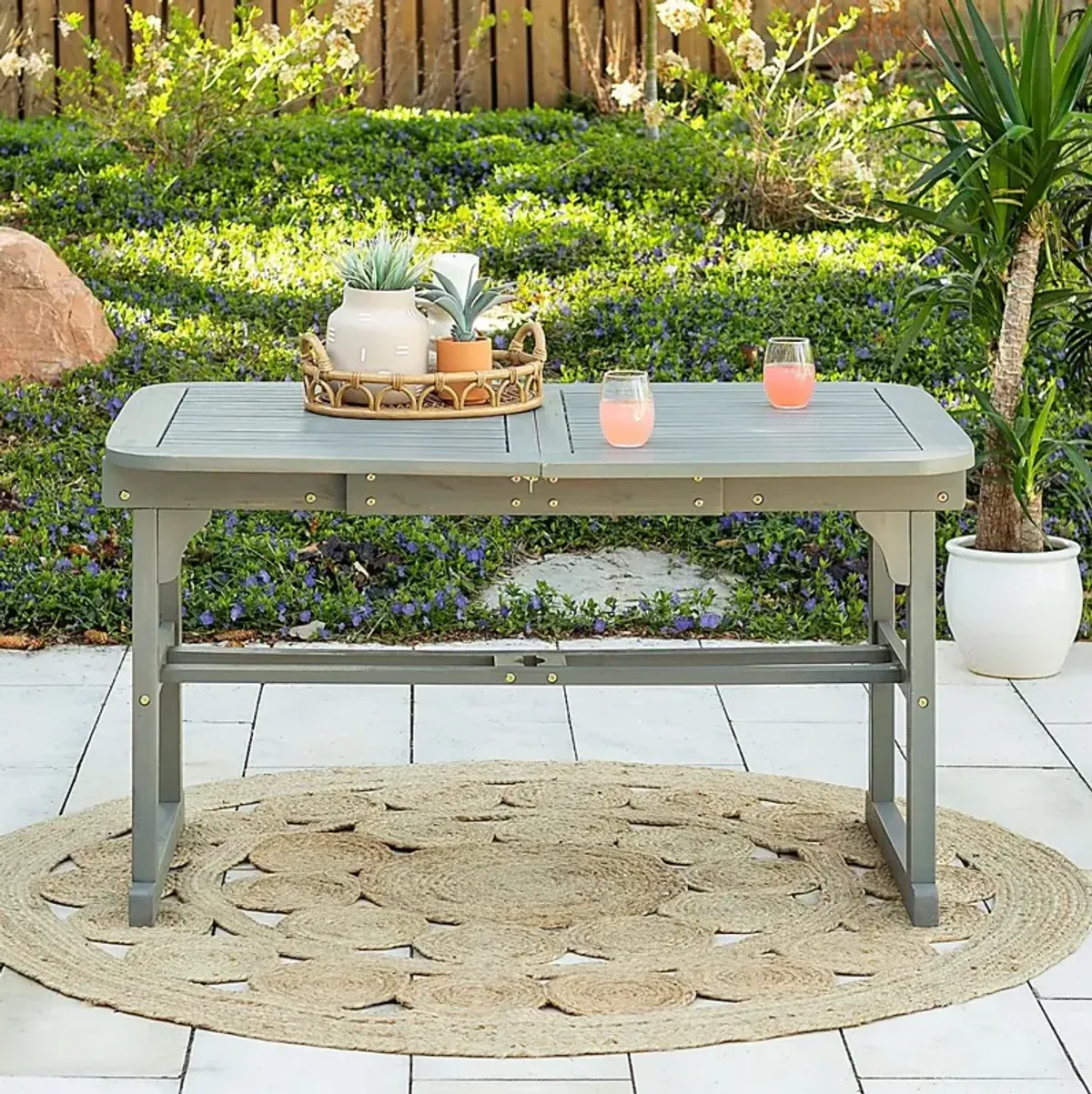 Eastline Gray Outdoor Dining Table