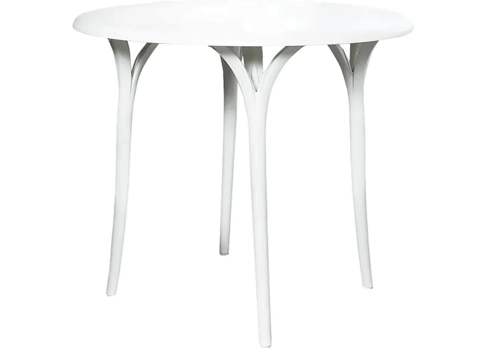 Beswick White 35 in. Round Outdoor Dining Table