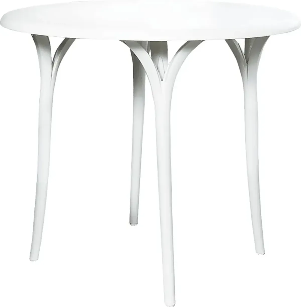 Beswick White 35 in. Round Outdoor Dining Table