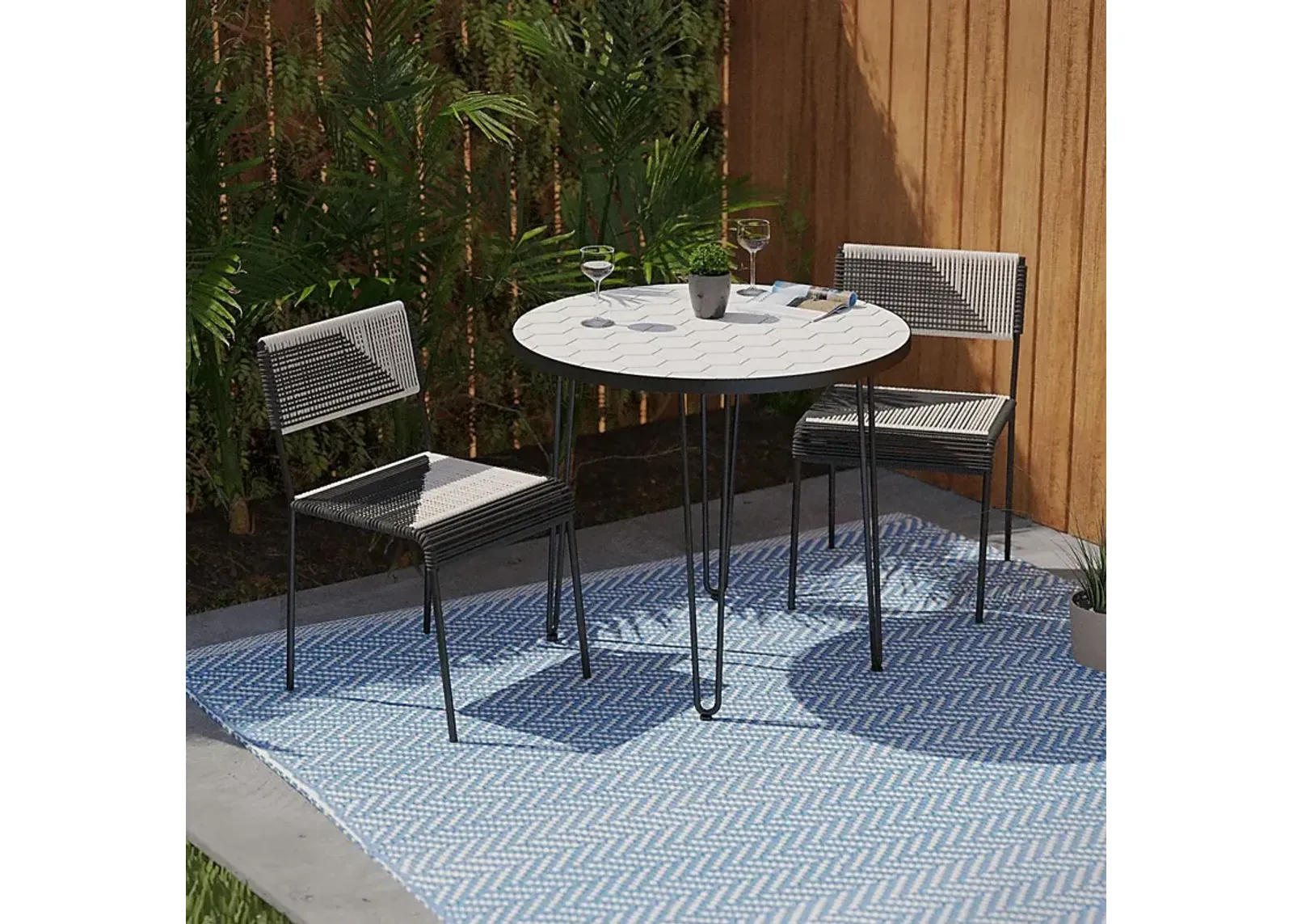 Outdoor Chalmette 3 Pc Dining Set