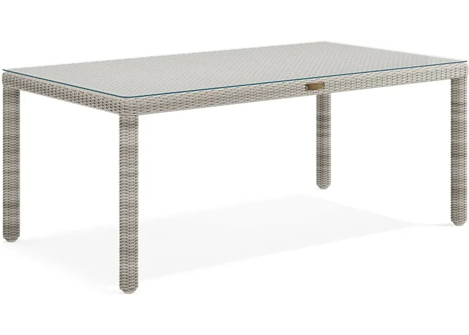 Patmos Gray Wicker Rectangle Outdoor Dining Table