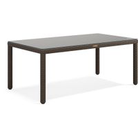Patmos Brown Wicker Rectangle Outdoor Dining Table