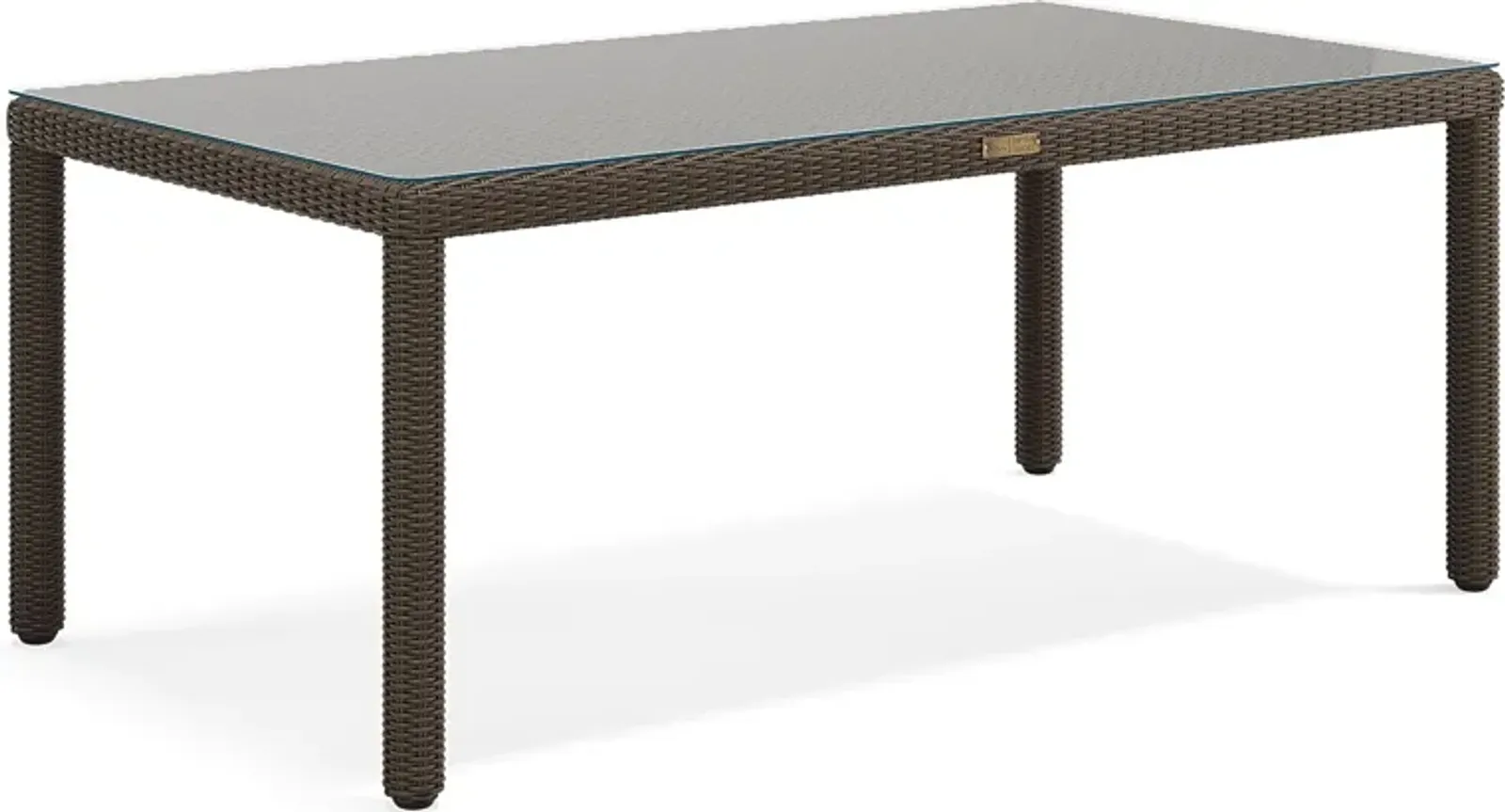 Patmos Brown Wicker Rectangle Outdoor Dining Table