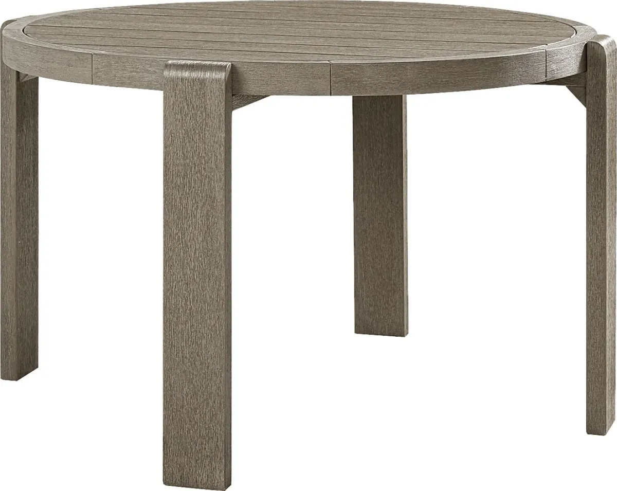 Montecello Gray Outdoor 50 in. Round Dining Table