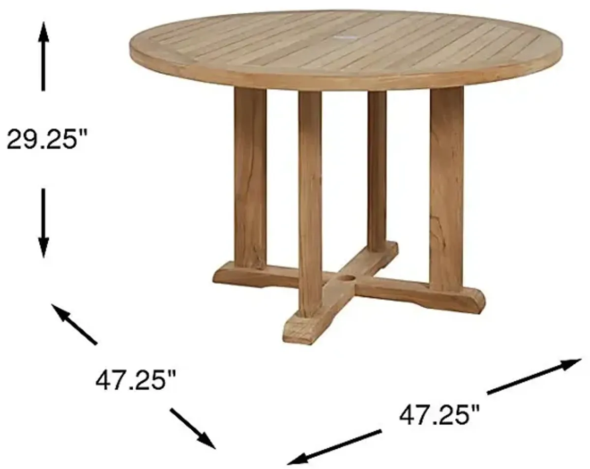 Pleasant Bay Teak Round Outdoor Dining Table